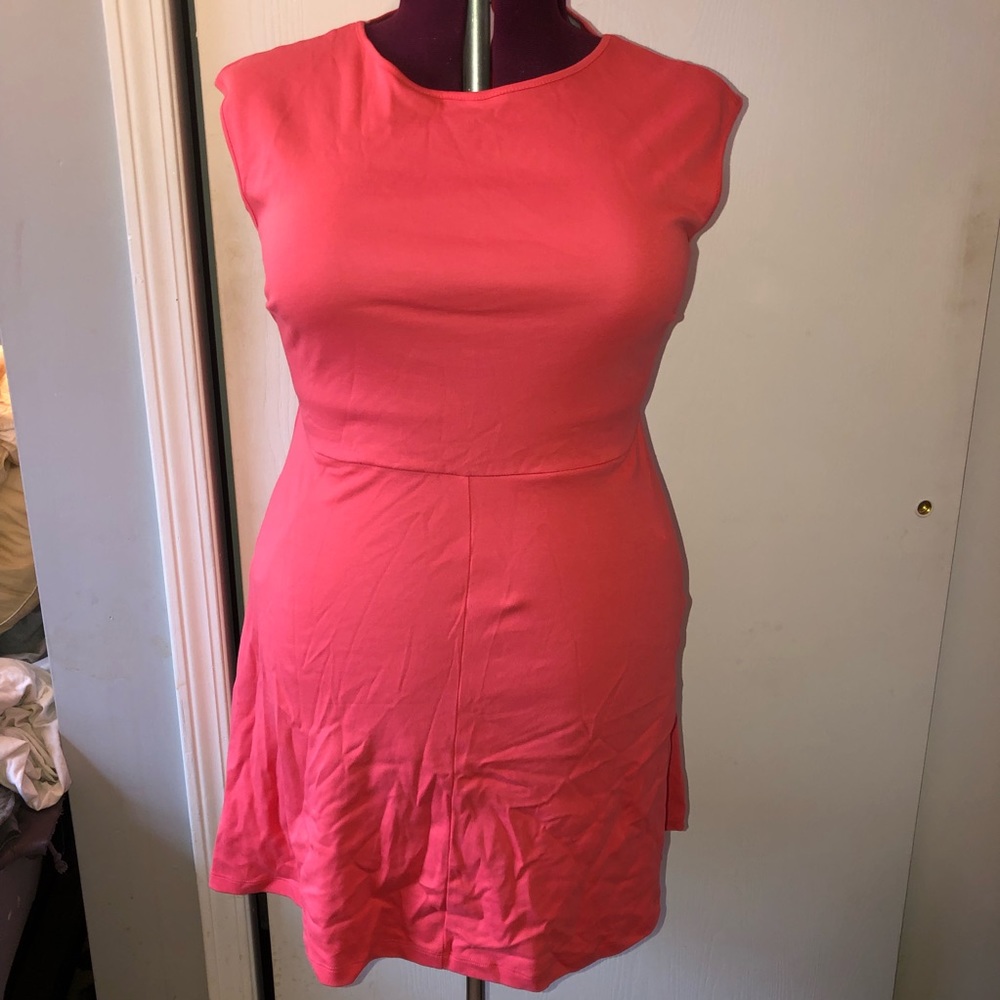New York & Co coral cap sleeve dress. Size 12